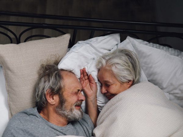 Older couple in bed 
